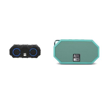 Altec Lansing LifeJacket Mini Waterproof Bluetooth Speaker Bundle - Floating Pool Speaker with Lights and Mini H2O Shockproof Speaker for Outdoor Travel