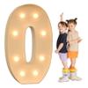 TQQEPOOL Light Up Letters Birthday Decoration,LED Letter Number Light Light Sign Decoration, Marquee Letters Number for Wedding Graduation Baby Shower(0,120cm) view 1