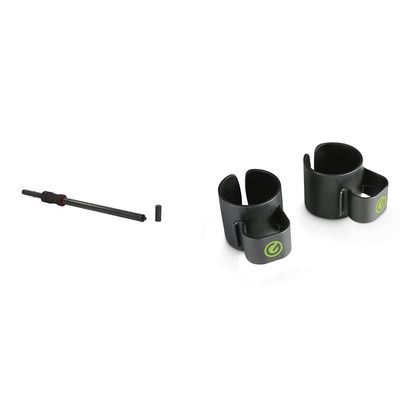 Gator ID Series Speaker Stand with Lift Assist for Subwoofers, Gravity Speaker Cable Clips for Poles, 37-57" Adjustable Height
