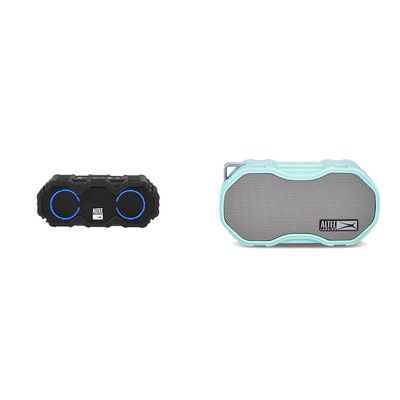Altec Lansing Waterproof Bluetooth Speakers Bundle - LifeJacket Mini with Lights, 16 Hour Playtime & Baby Boom XL, Deep Bass, 1 Pack