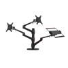CUFTOBJM OL-30L Aluminum 3 Arm Stand for 10"-17" Laptop + 10"-32" Monitor PC Computer Desktop Stand 0-87mm Thick Table 0-8kg(Size:OL-30L) view 1