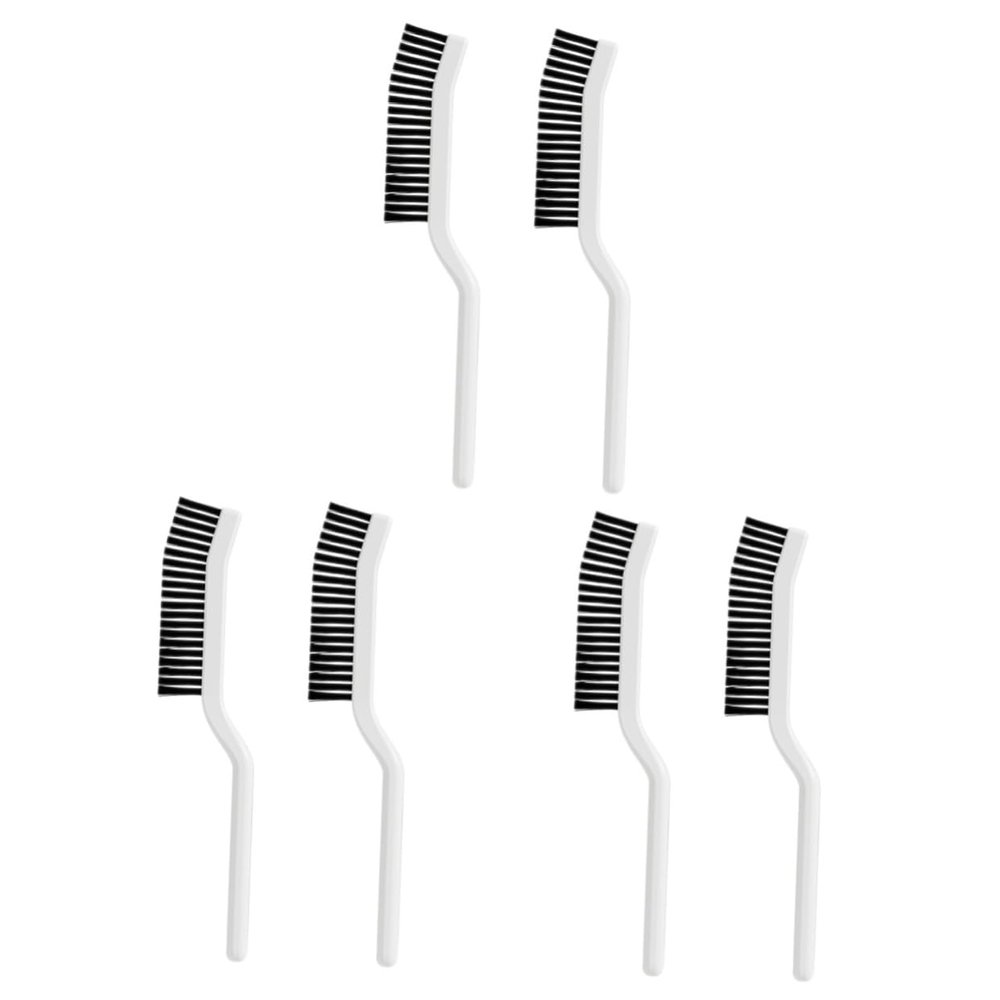 Amosfun 6pcs Crevice Cleaning Brush Multi-Function Cleaning Tool Window Scrubber Sink Brush Comfortable to Hold Handle