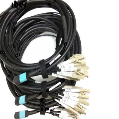 30m50m80m100m120m OM3 12C MPO-LC LSZH armored jumper multimode waterproof 12 cores MTP MPO optical fiber patchcord outdoor(Color:100m OM3-300 MPO-MPO)