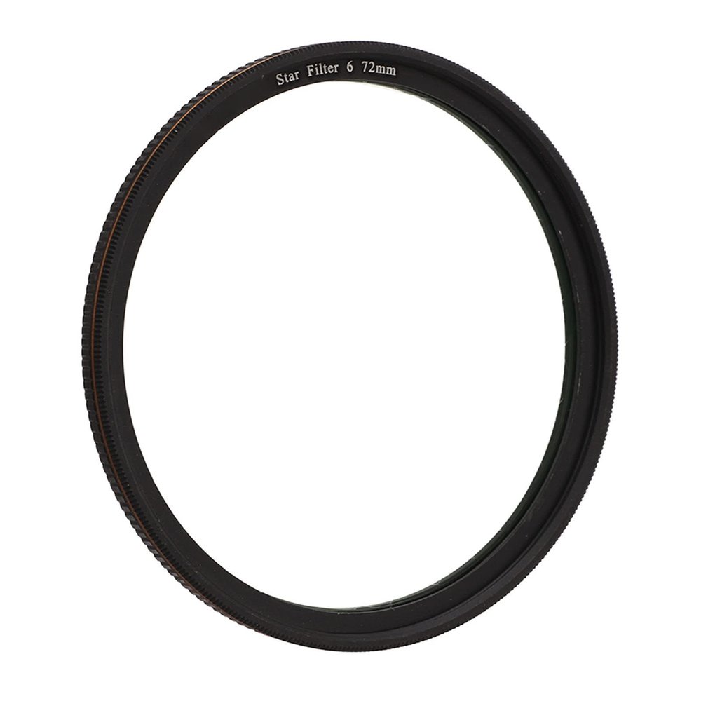 EBTOOLS Star Filter, Variable Effect Filter Cross Screen Kit with Case, 6 Line High Definition Coating Ultra Slim Optical Glass Camera Lens Filter, for Camera (72mm)