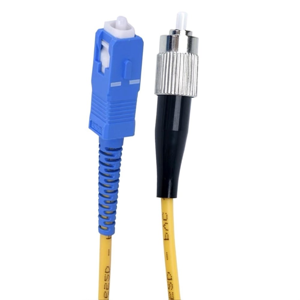 1-100m fiber optic jumper LC-SC-ST-FC UPC Singlemode patchcord Simplex square to round extension cable FTTH optic SM(12M,SC-FC)