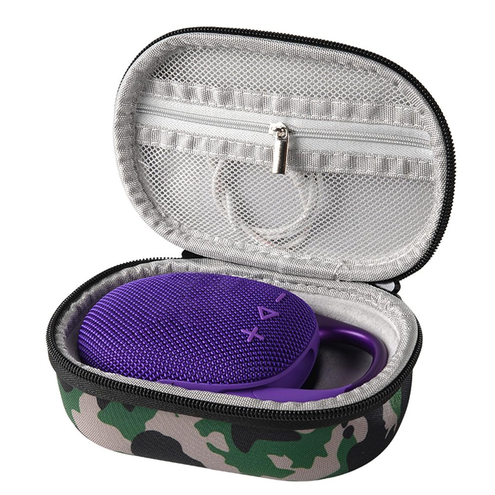 XBERSTAR Speaker Carrying Case for JBL Clip 5 Storage Box EVA Portable Speaker Case, Camouflage, Sporty