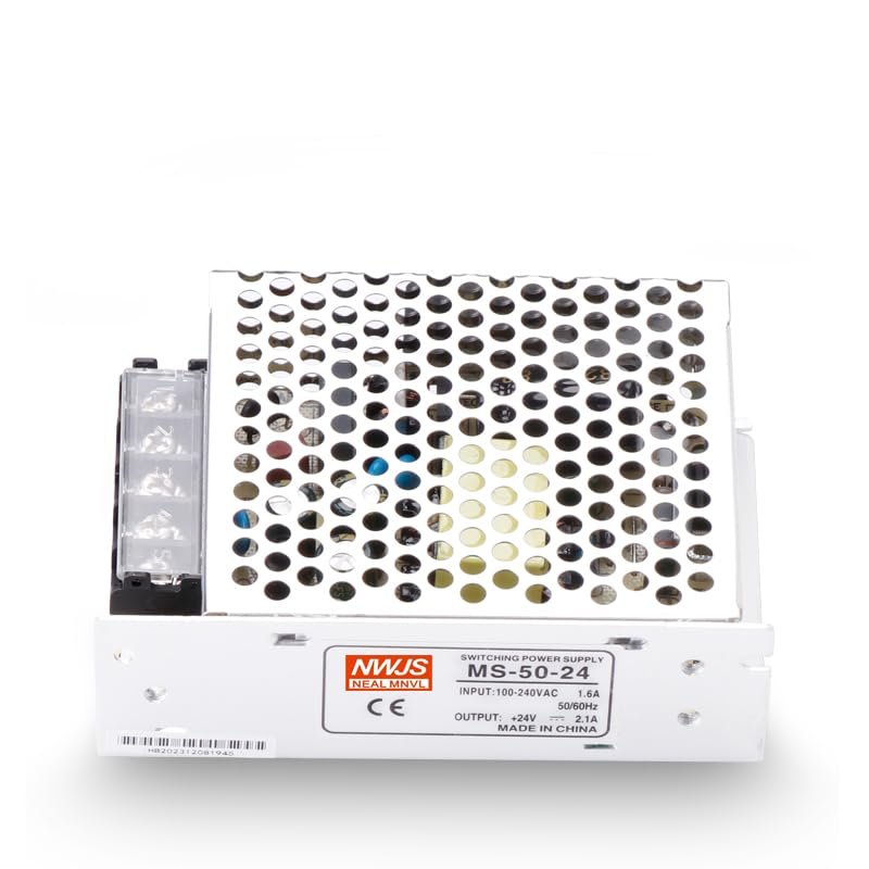 NWJS Switching Power Supply MS-50W LED Switching Power Supply Output DC Voltage 24V MS-50-24V Industrial Power Transformer Input AC110-220V to 24Vdc