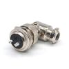 10Pcs GX16 2 Pin Metal Male Female Panel Connector, 16mm Panel Mount Right Angle Circular Metal Aviation Connector Adapter Plug Socket for Cable Power Connection (10PCS) view 2