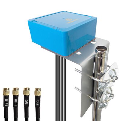 Maswell 4 Combo 5G 2X2 MIMO Plus WIFI7 700-6000MHz Antenna Cellular 5G 4G LTE Screw and Adhesive and L Plate Mount omnidirectional Bluetooth Wimax Zigbee Antenna SMA Male RP SMA Plug Not for Boosting