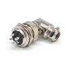 10Pcs GX16 5 Pin Metal Male Female Panel Connector, 16mm Panel Mount Right Angle Circular Metal Aviation Connector Adapter Plug Socket for Cable Power Connection (10Pcs) view 2