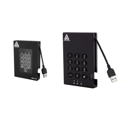 Apricorn 2TB Aegis Padlock USB 3.0 and Fortress FIPS 140-2 Encrypted Hard Drives with PIN Access