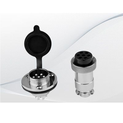 10pcs GX16 7 Pin Metal Straight Male Female Panel Connector, 16mm Panel Flange Mount Circular Metal Aviation Connector Adapter Plug Socket for Cable Power Connection (10pcs)