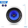 Pyle 2-Way 6.5" 250W in-Wall Speakers & Bluetooth Wall Mount Receiver - Home Audio System view 4