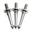 Pasuihcay 3Pcs Stainless 3/8 Inch Tripod Foot Spikes for Softer Looser Terrain Spikes for //Siri/, Etc.Tripod, silver view 1