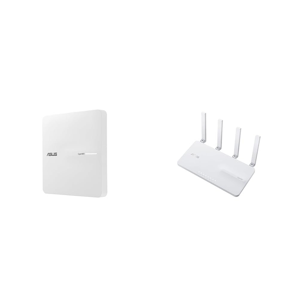 ASUS ExpertWiFi EBA63 AX3000 PoE Access Point and EBR63 AX3000 WiFi 6 Business Router Bundle