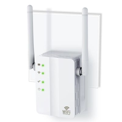 ZHCHAO Amplifier Pro Router 300M Network Expander Repeater Power Extender 2 Antenna(Color:OneColor)