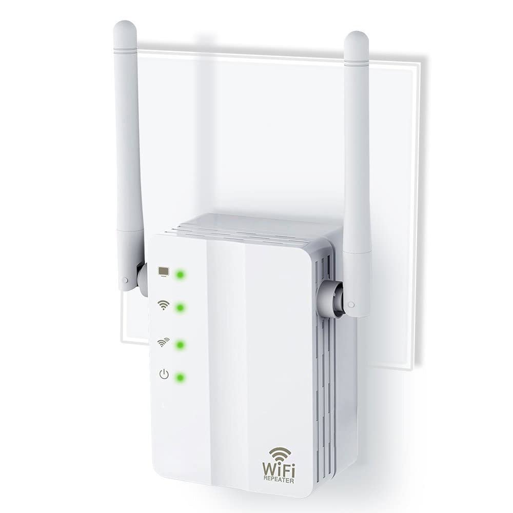 ZHCHAO Amplifier Pro Router 300M Network Expander Repeater Power Extender 2 Antenna(Color:OneColor)