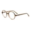 JFXQDR Round Blue Light Blocking Glasses Women Men, Circle Frame Computer Gaming Glasses Anti Glare & UV RF6206 (Coffee Brown) view 1