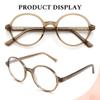 JFXQDR Round Blue Light Blocking Glasses Women Men, Circle Frame Computer Gaming Glasses Anti Glare & UV RF6206 (Coffee Brown) view 4