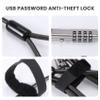 Pasuihcay Security USB Password Anti-Theft Lock, Used for Anti Theft Function on Laptop, Tablet, Projector, TV, Black view 3