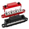 RVBOATPAT 400A Power Distribution Block 12V Bus Bar 4 x 5/16" (M8) Terminal Studs and 6 x #8 Terminal Screws 12 Volt Marine Bus Bar Positive & Negative view 1