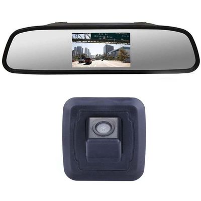 170 Degree Viewing Angle License Plate Parking Reverse Backup Camera+4.3" LCD Mirror Replacement for BMW 3/5/7 Series 118 316 318 320 325 328Li 120i 330 335 320i 330i 335i 520 523 530(No.TB7891)