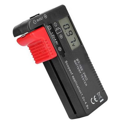 Pasuihcay BT-168 PRO Battery Capacity Tester Digital Battery Checker Plastic Portable Cell Tester for AA 1.5V 9V, Black