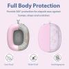3 in 1 Silicone Case Cover for AirPods Max Headphones, Anti-Scratch Ear Pad/Ear Cups/Headband for AirPod Max, Accessories Silicone Protector for Apple AirPods Max (Pink) view 2