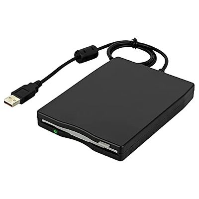Pasuihcay USB Floppy Drive 3.5Inch USB External Floppy Disk Drive Portable 1.44 MB FDD USB Drive Plug and for PC XP