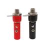 Lzzvibo 10Pair Silver 4mm Banana Plug Male and Female 4mm Banana Jack Panel Mount Banana Socket Terminal Connector Adapter Insulated Crimp Terminals for Automotive, Marine, Solar (5Red5Black) view 4