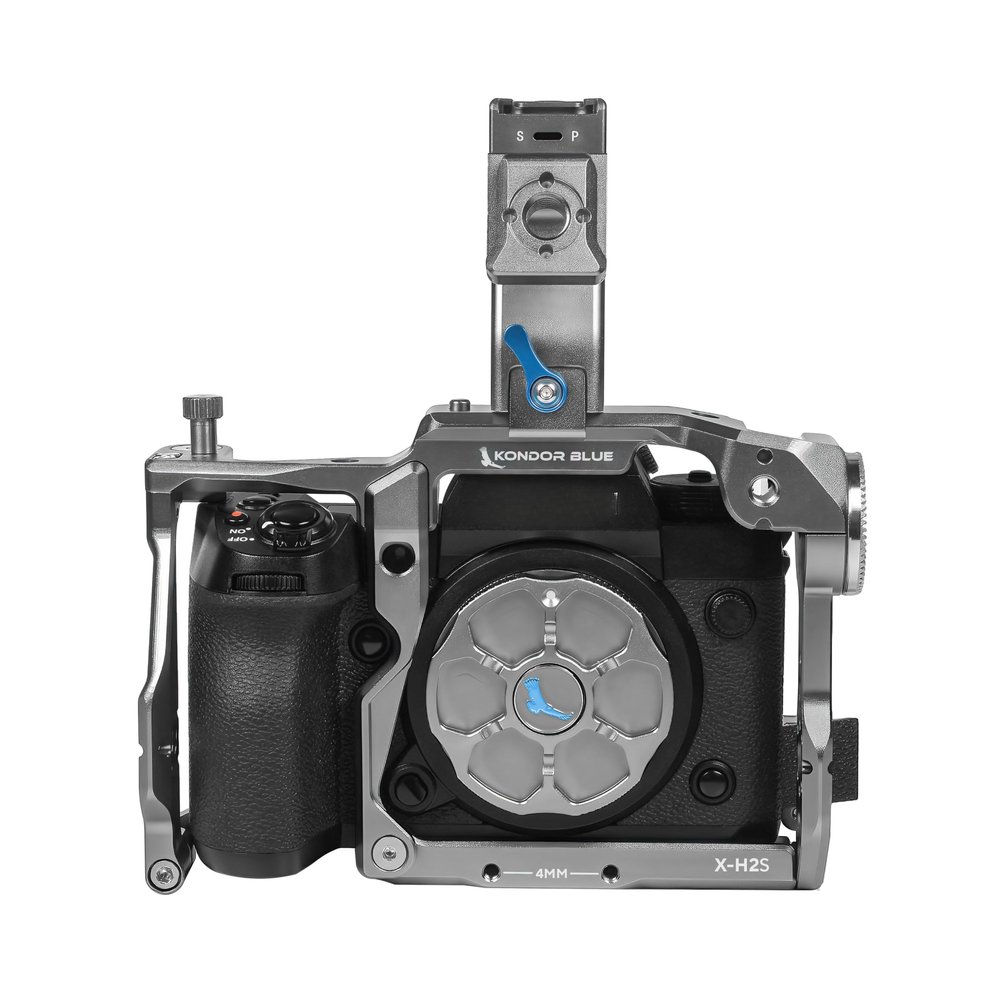 KONDOR BLUE | Cage with Top Handle for Fujifilm X-H2S/ X-H2 Cage | Space Gray