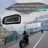 THOKWOK Motorcycle Bluetooth Headset Up to 3 Riders, TK-X2 1000m Helmet Bluetooth Intercom with Noise Cancellation/FM Radio/Stereo Music, Universal Communication System Headphones for ATV/Ski (Pack 2) view 2