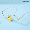 Zeelool Blue Light Glasses for Women Chic Semi-rimless Round Eyeglasses Stylish Metal Elphaba Cosplay Eyewear Glasses JGM171265-10B view 3
