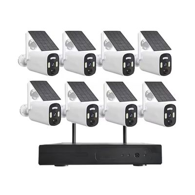 AKAVIG Outdoor 8CH Solar Power Security Camera Kit with 8 Cameras, 4MP Wireless WiFi Solar Surveillance NVR System with Color Night Vision, Two Way Audio, Motion Detection