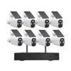 AKAVIG Outdoor 8CH Solar Power Security Camera Kit with 8 Cameras, 4MP Wireless WiFi Solar Surveillance NVR System with Color Night Vision, Two Way Audio, Motion Detection view 1