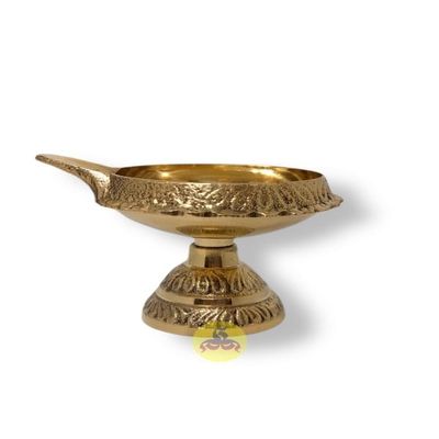 Lakshmi gubera vilakku with Stand - Attacts Wealth - ISO CERTIFIED - Sindinga9, Brass
