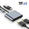 JMT USB 3.0 Docking Station USB-C to Dual HD 3.0 Hub HDMI-Compatible Compatible with MacBook PC Laptop (4 in 1) view 3