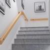 Sxlawesom Wood Handrails for Indoor Stairs, Safety Non-Slip Stair Railing, Bamboo Handrails Support Rod Complete Kit(Size:200cm) view 3