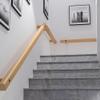 Sxlawesom Wood Handrails for Indoor Stairs, Safety Non-Slip Stair Railing, Bamboo Handrails Support Rod Complete Kit(Size:200cm) view 4