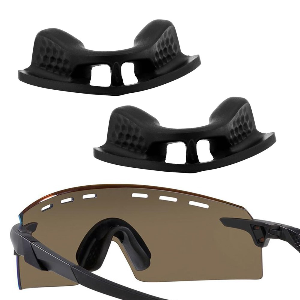 2 Pieces Replacement Nose Piece Nose Pads for Oakley Encoder OO9471 OO9407/Encoder Strike OO9235/Space Encoder OO9426/Kato OO9455 OO9455M/Kato X OO9475/RE: Subzero OO9098 Frame, Black Standard Size