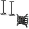 ELIVED Universal Speaker Stands for Bookshelf Speaker Up to 22 LBS YD5022, Ultra Ultra Slim TV Wall Mount for Most 26-65 Inch TVs Full Moiton TV Mount Max VESA 400x400mm up to 88 lbs, YD3033 view 1