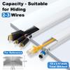 204in Wall Cable Hider, Cord Hider to Hide 2-3 Cords, TV Wire Hider for Wall, Cable Management Kit, Cable Raceway White, Paintable Cable Concealer, 12 x L17in W0.98in x H0.5in view 2