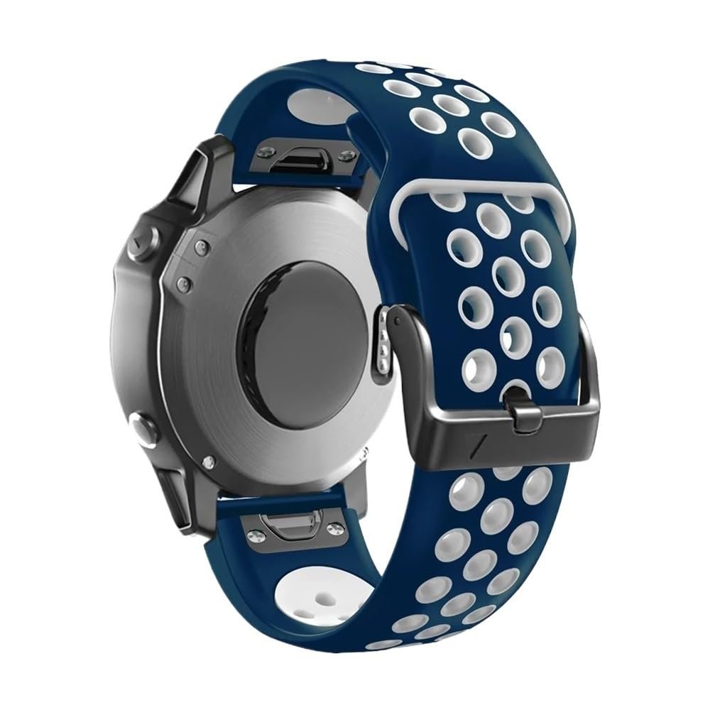 22 26mm QuickFit Silicone Watch Band fit for Garmin Instinct 2X Solar Strap Instinct 2 Fenix 7 7X 6 6X Watchband Bracelet Accessories(Blue white,26mm Instinct 2X)