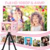 Digital Camera, FHD 1080P Digital Camera for Kids with 32GB SD Card Compact Point and Shoot Camera 16X Zoom Anti Shake Portable Cameras Small Camera for Teens Boys Girls Seniors with Best Wishes Card view 2