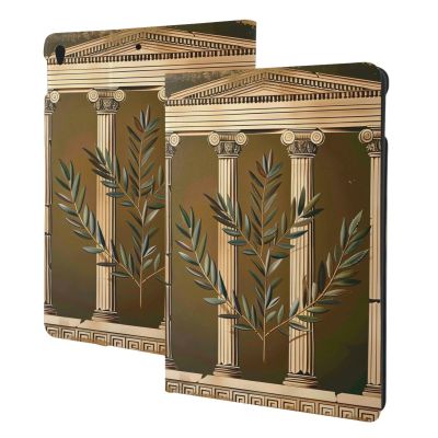 EMPYRI Antique Building with Roman Olive Branch and Greek Printed Tablet Case for Ipad Air3 10.5""/Ipad Pro 10.5"", Pu Leather Non-Slip Tablet Cases Shockproof Stand Cover with Auto Sleep/Wake Cover