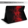 Explosion Burst Red Black Printed Tablet Case for Ipad 7th Generation 10.2", Pu Leather Non-Slip Tablet Cases Shockproof Stand Cover with Auto Sleep/Wake Cover view 2