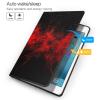 Explosion Burst Red Black Printed Tablet Case for Ipad 7th Generation 10.2", Pu Leather Non-Slip Tablet Cases Shockproof Stand Cover with Auto Sleep/Wake Cover view 3
