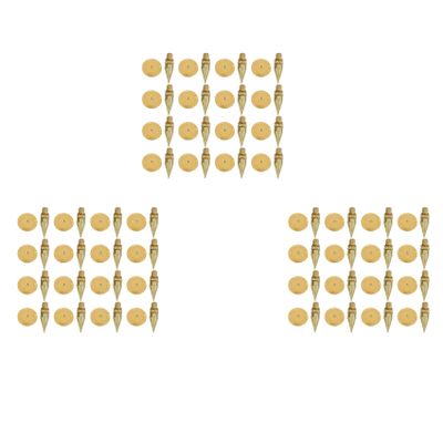 Nuhikap 48 Pairs 6 x 36mm Copper Speaker Spike Isolation Stand + Base Pad Feet Mat Speaker Isolation Speaker Isolation Pads