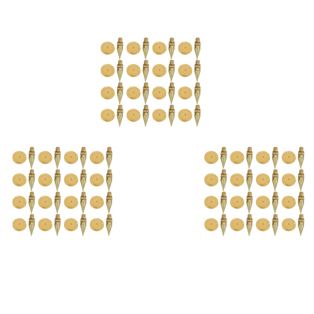 Nuhikap 48 Pairs 6 x 36mm Copper Speaker Spike Isolation Stand + Base Pad Feet Mat Speaker Isolation Speaker Isolation Pads