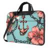 AYCZN Anchor Floral Laptop Bag, Sea Nautical Laptop Case Sleeve Women Men Messenger Shoulder Bag Briefcases 14 Inch view 1